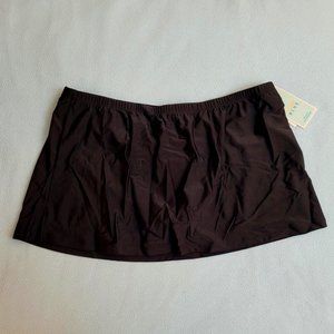 54. Christina black skirted bikini bottom. Size 16. NWT